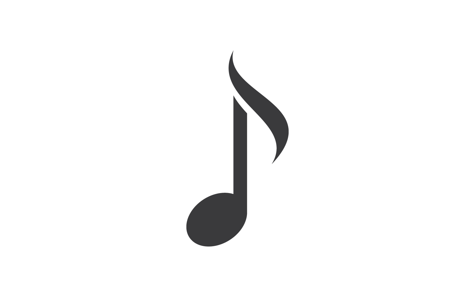 Musik not logotyp Vector ikon mall