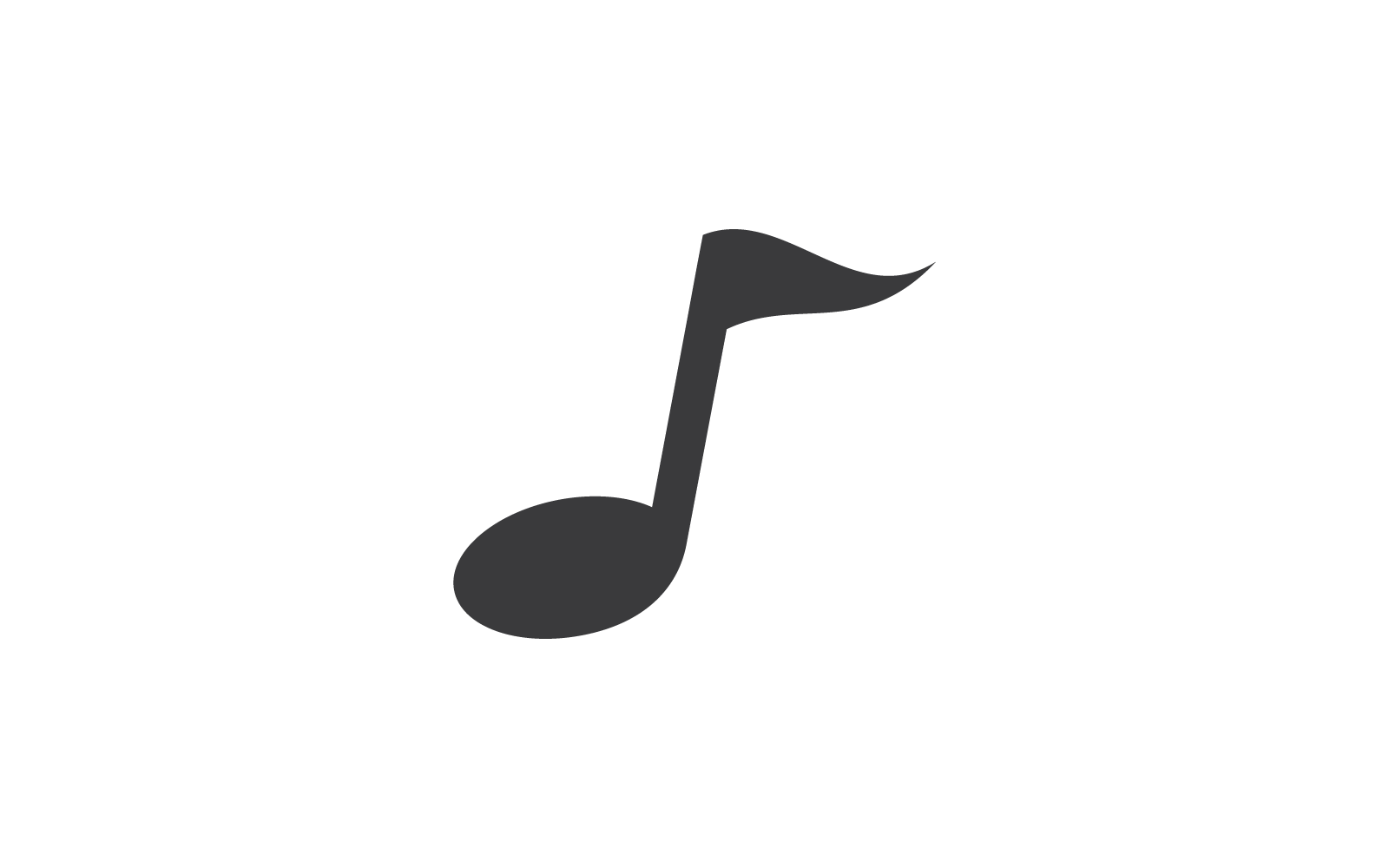 Muziek notitie logo Vector pictogram