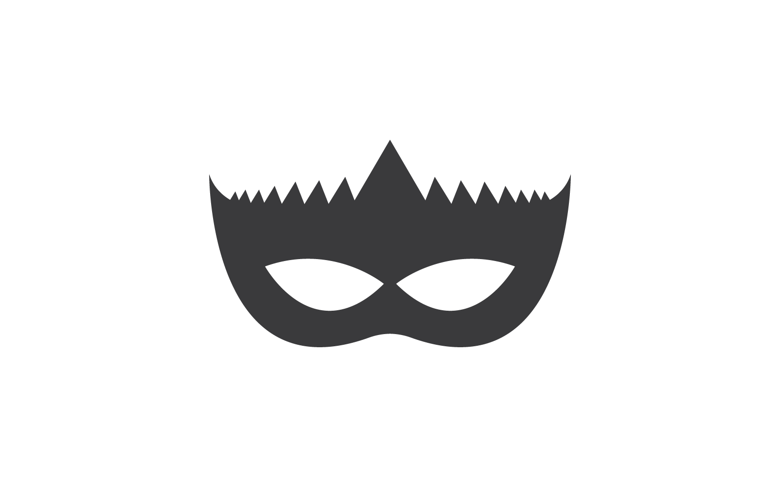Party mask black vector flat design Logo Template