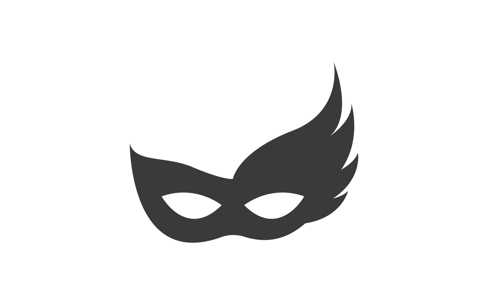 Party mask black vector illustration Logo Template