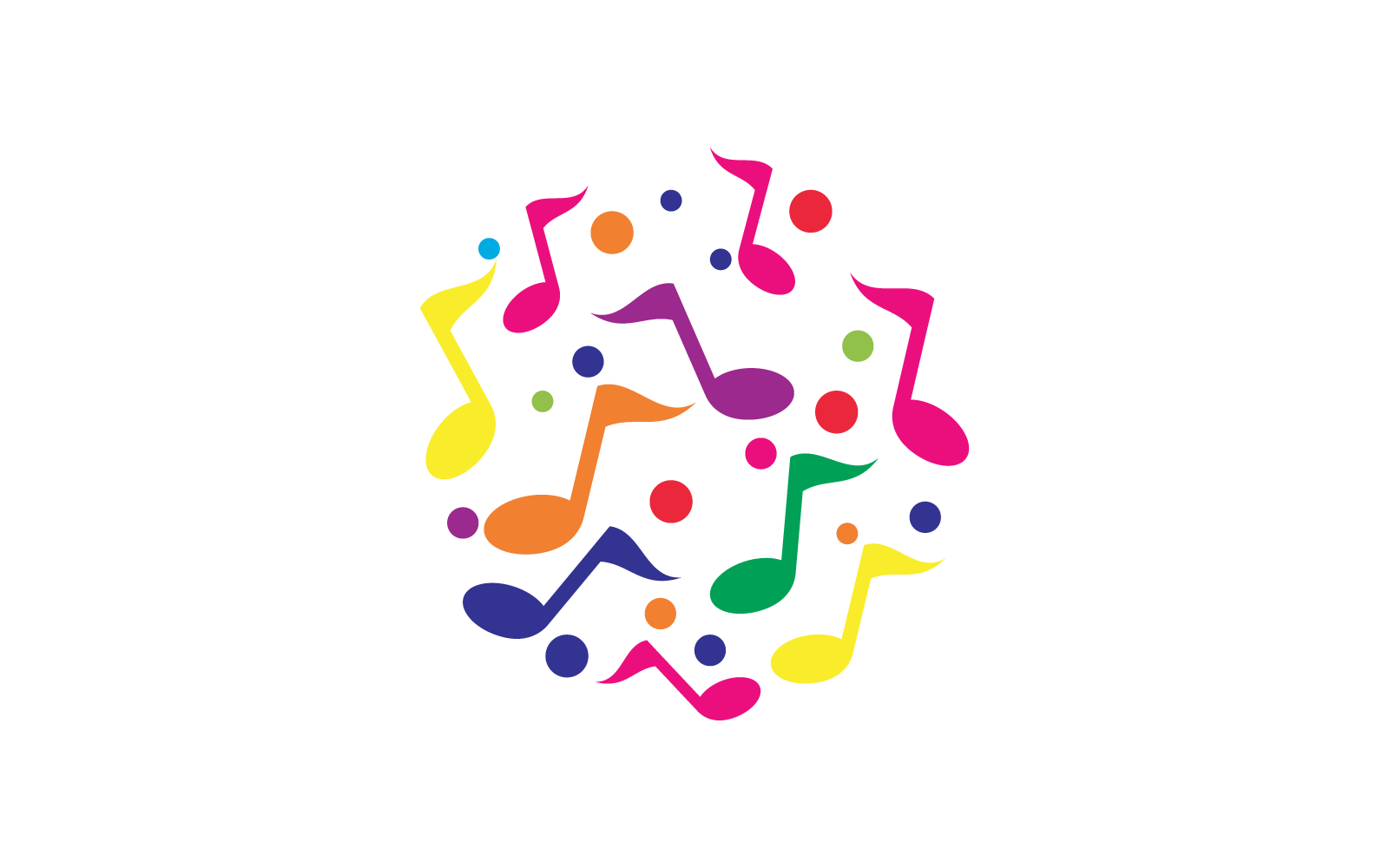 Vector de ilustración del logotipo de nota musical
