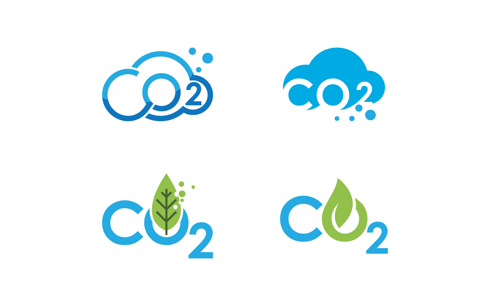 Wektor ikony logo dwutlenku węgla Co2