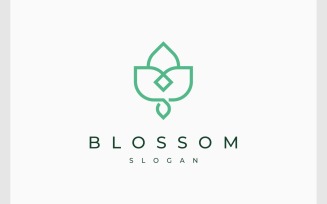 Blossom Flower Leaf Tulip Relax Logo