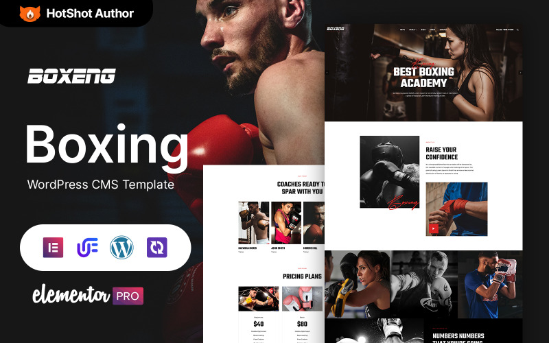 Boxeng - Boxing WordPress Elementor Theme WordPress Theme