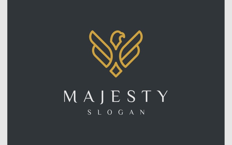 Eagle Hawk Falcon Luxury Elegant Logo Logo Template