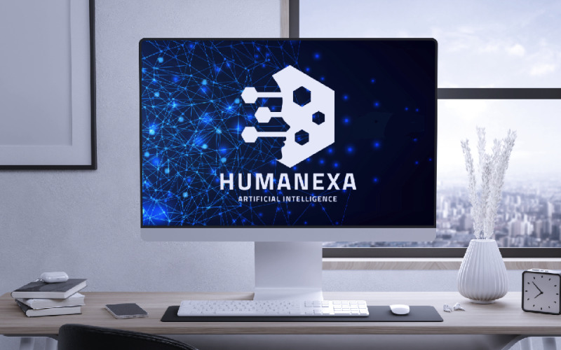 Humanexa Artificial Intelligence Logo Logo Template