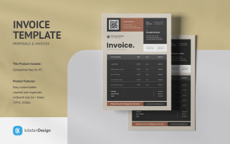 Invoice PSD Design Template Vol 015