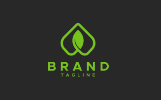 Leaf ecology logo design template