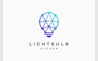 Light Bulb Lamp Connection Logo