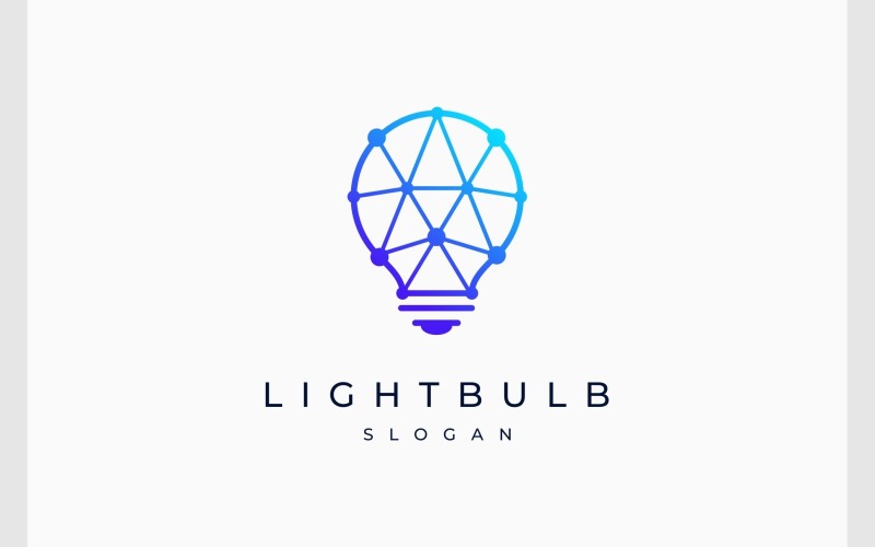 Light Bulb Lamp Connection Logo Logo Template
