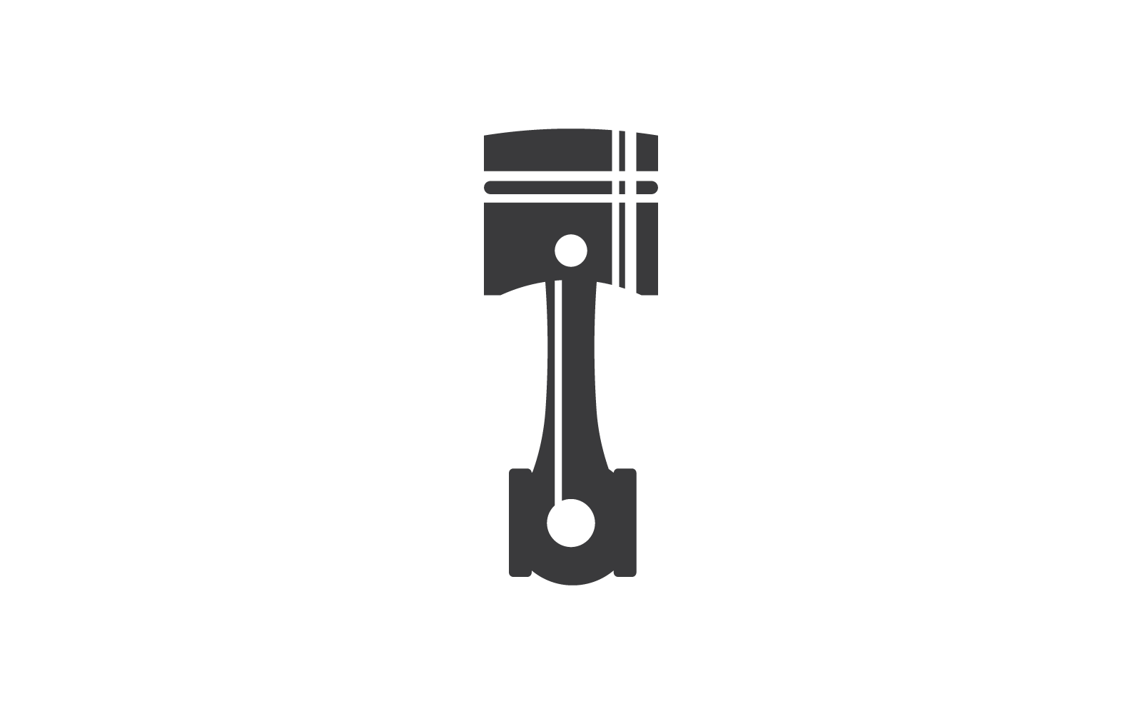 Piston auto service logo flat design