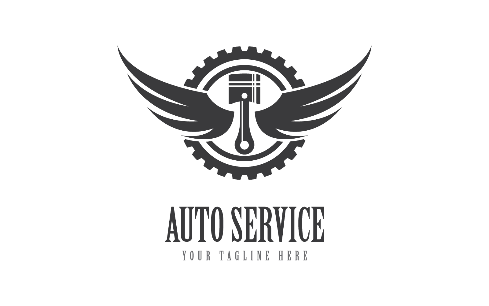 Piston auto service logo icon vector