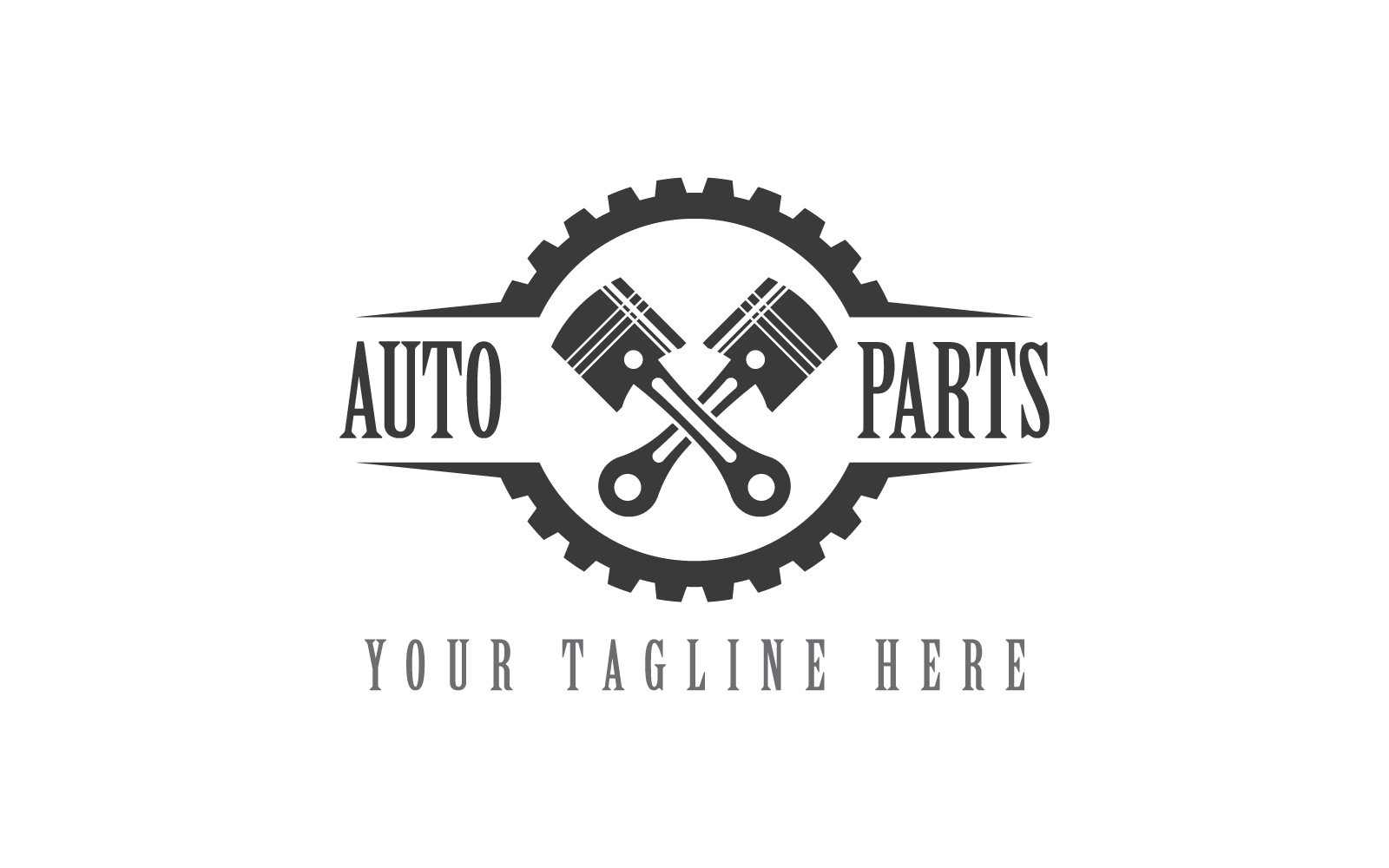 Piston auto service logo vector template
