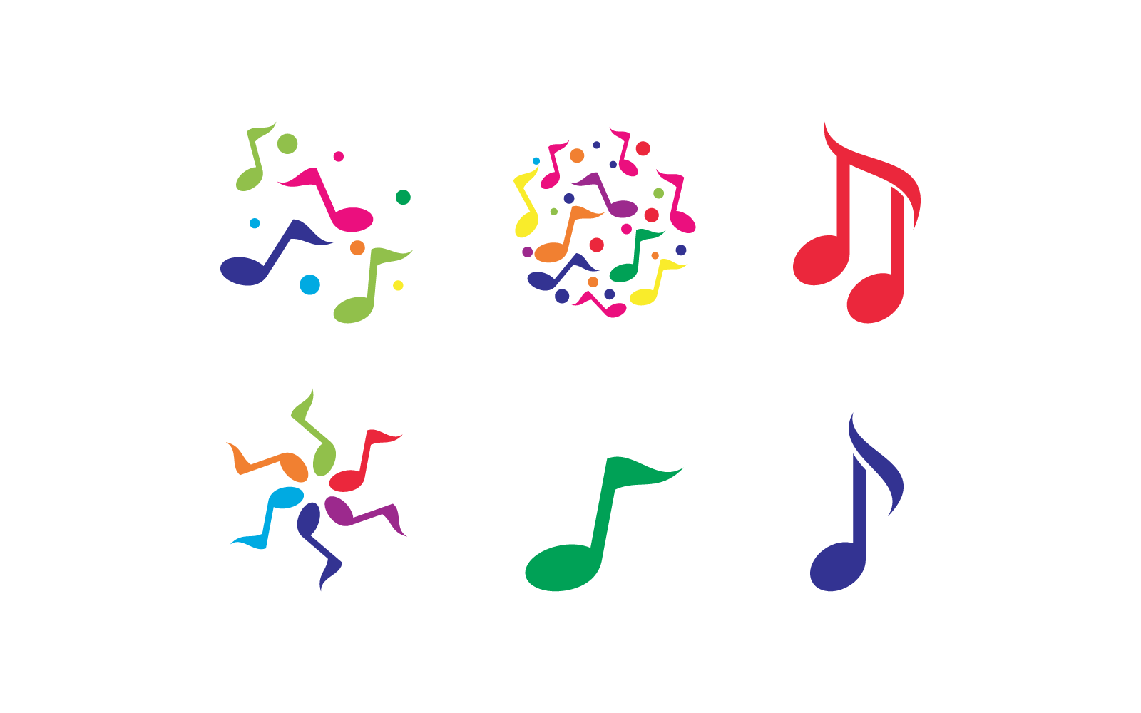 Projekt szablonu logo nuty muzycznej
