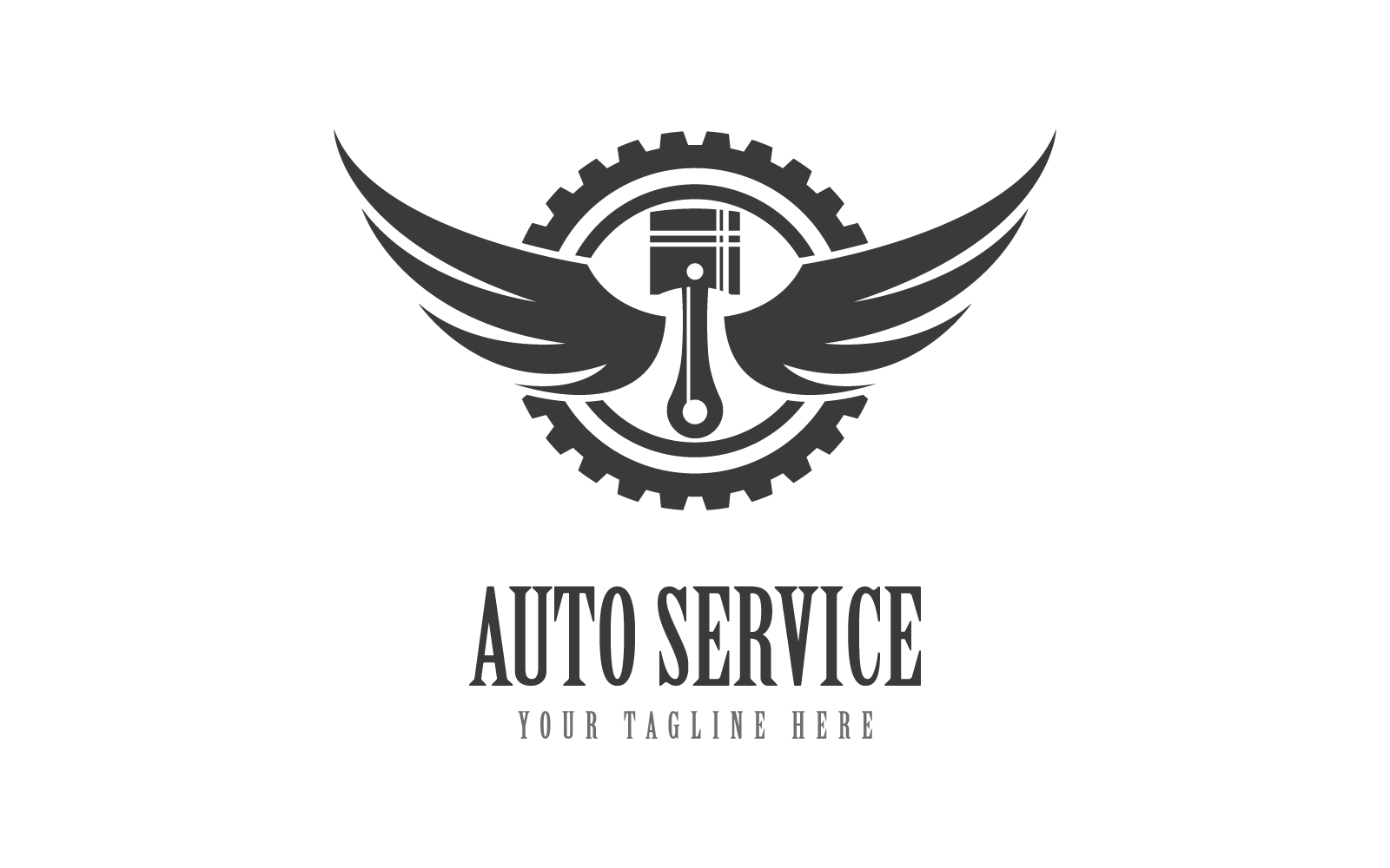 Vecteur d'icône de logo de service automatique de piston