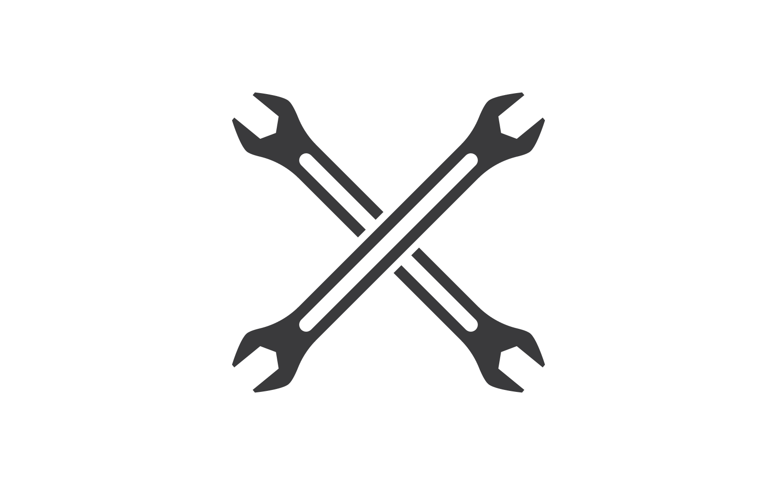 Wrench logo vector flat design template