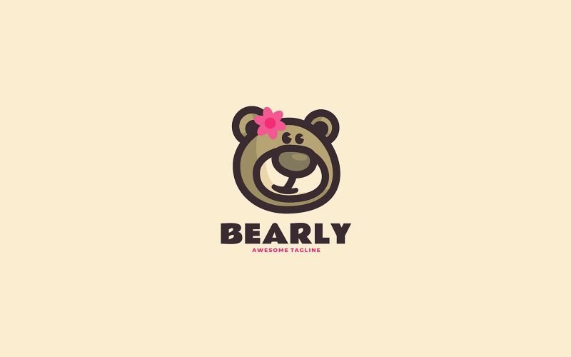 Bear Mascot Cartoon Logo Design 1 Logo Template