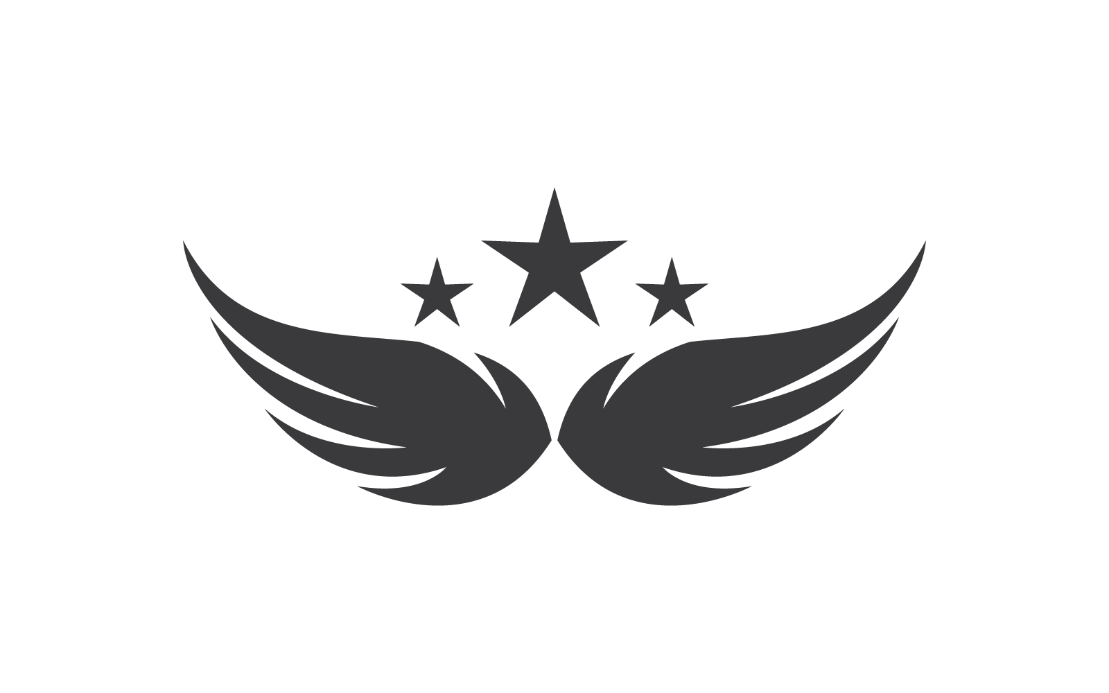 Design de vetor de ícone de logotipo de ilustração de asa