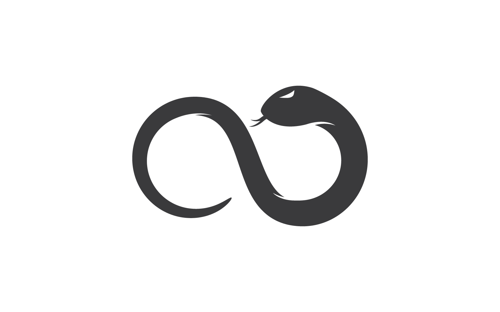 Design piatto con illustrazione vettoriale del logo Snake