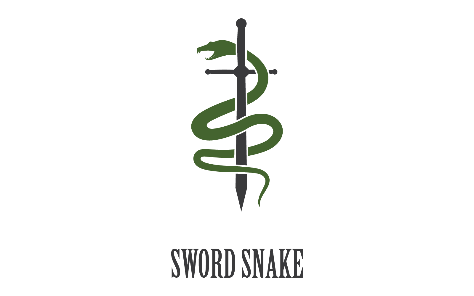 Disegno dell'illustrazione dell'icona vettoriale del logo del serpente
