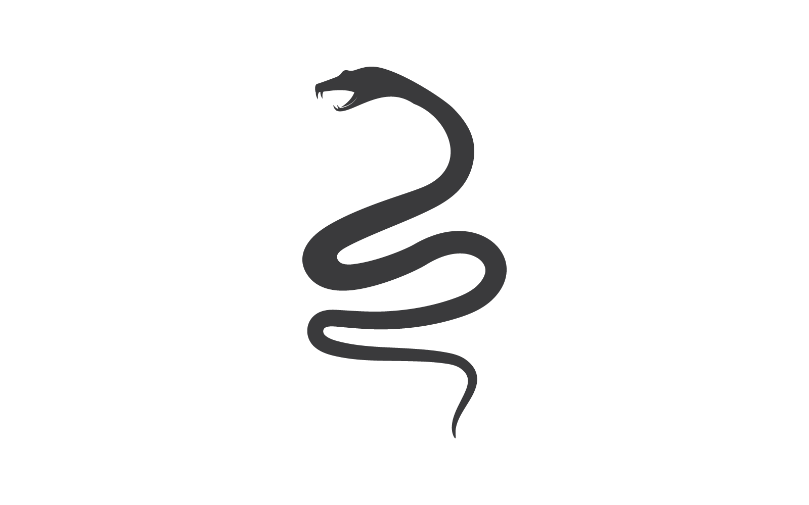 Disegno di illustrazione vettoriale dell'icona del logo del serpente