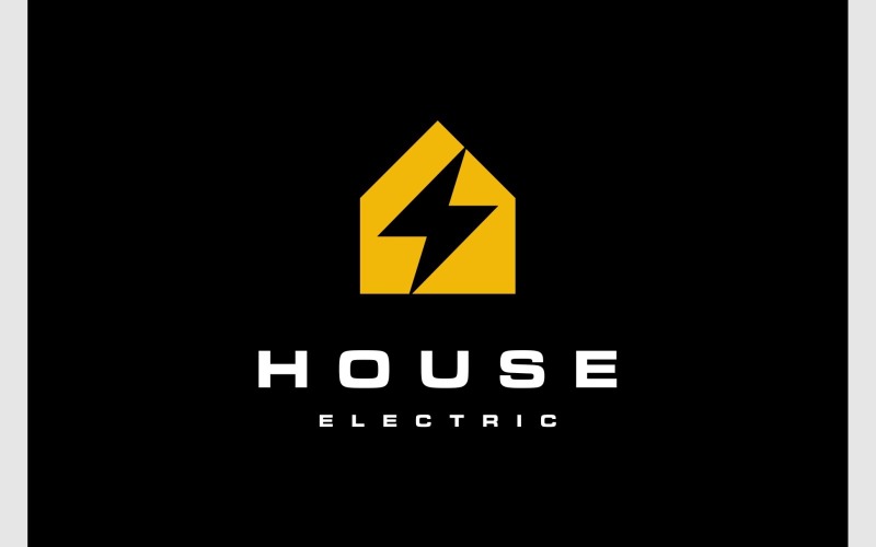 House Lightning Home Power Energy Logo Logo Template