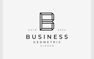 Letter B Origami Geometric Logo