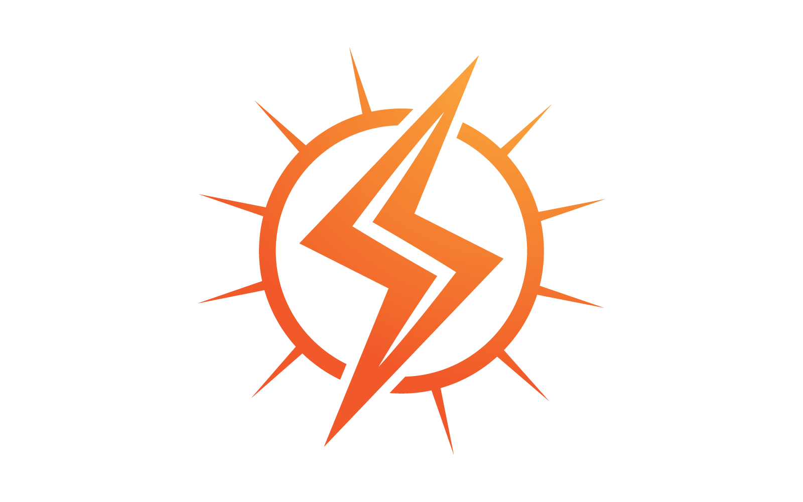 Modello di disegno vettoriale del logo Power Lightning