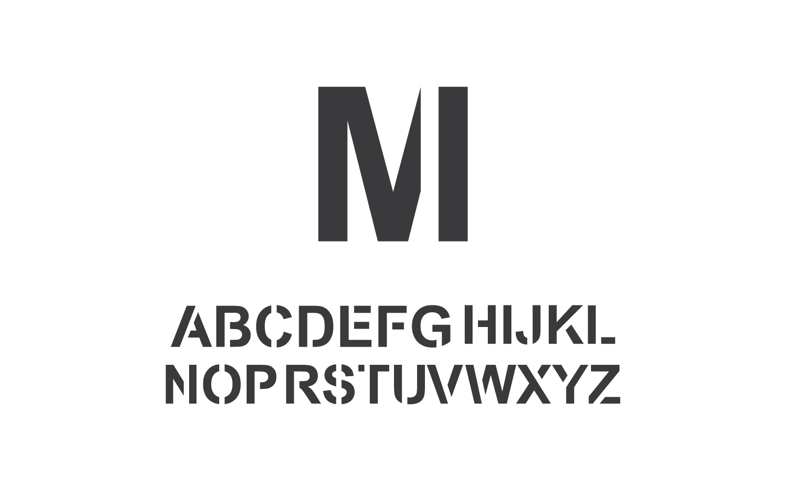 Moderne Initiale, Buchstabe, Alphabet-Schriftart-Logo-Symbolvektor