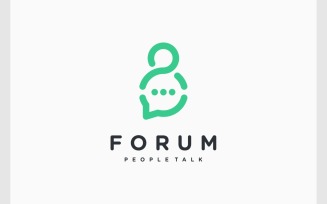 People Bubble Chat Human Talk Logo