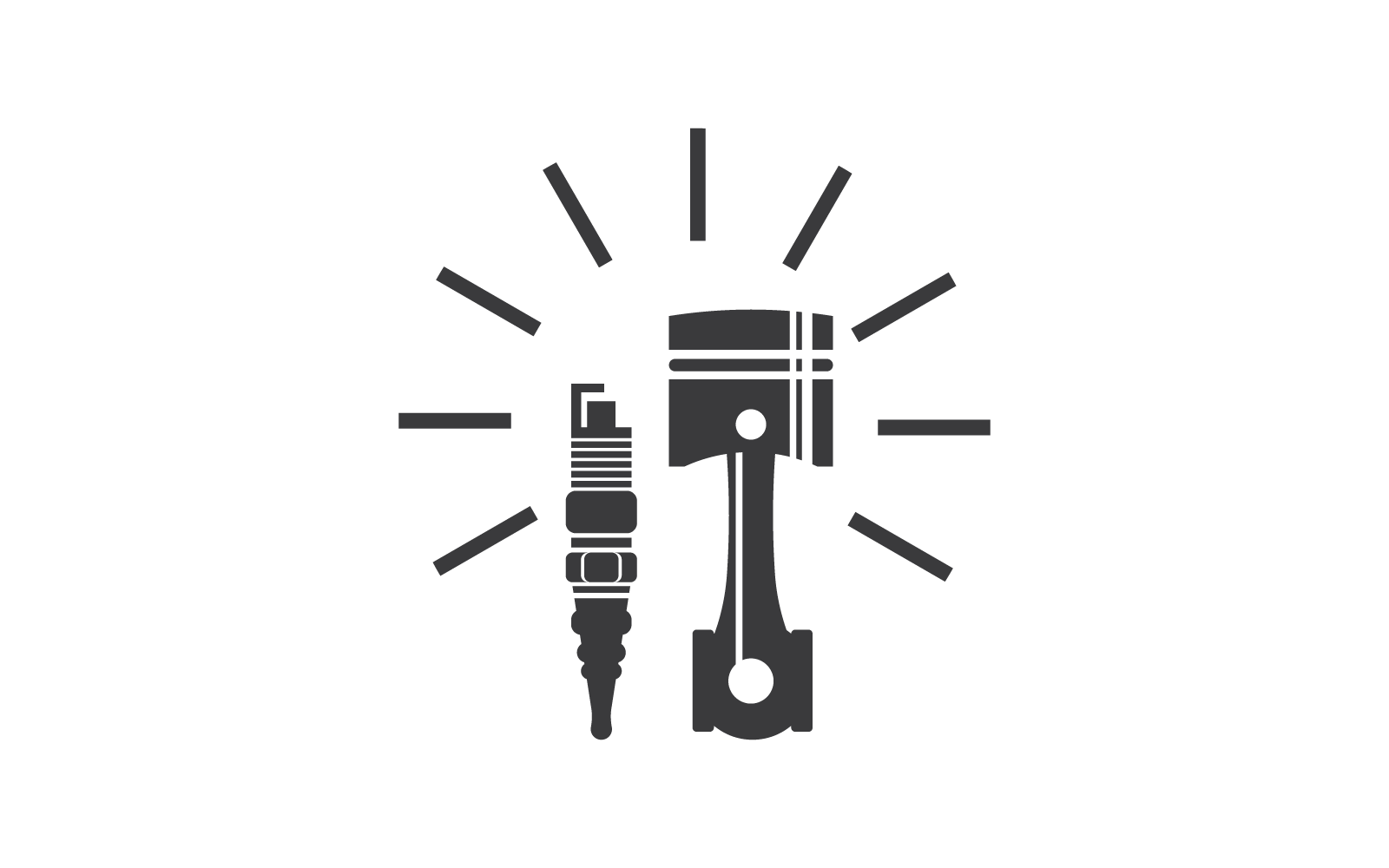 Piston auto service logo vector illustration template