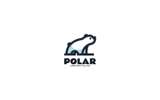 Polar Bear Simple Mascot Logo