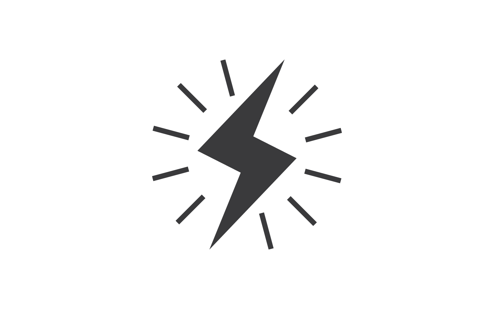 Power lightning logotyp ikon vektor mall