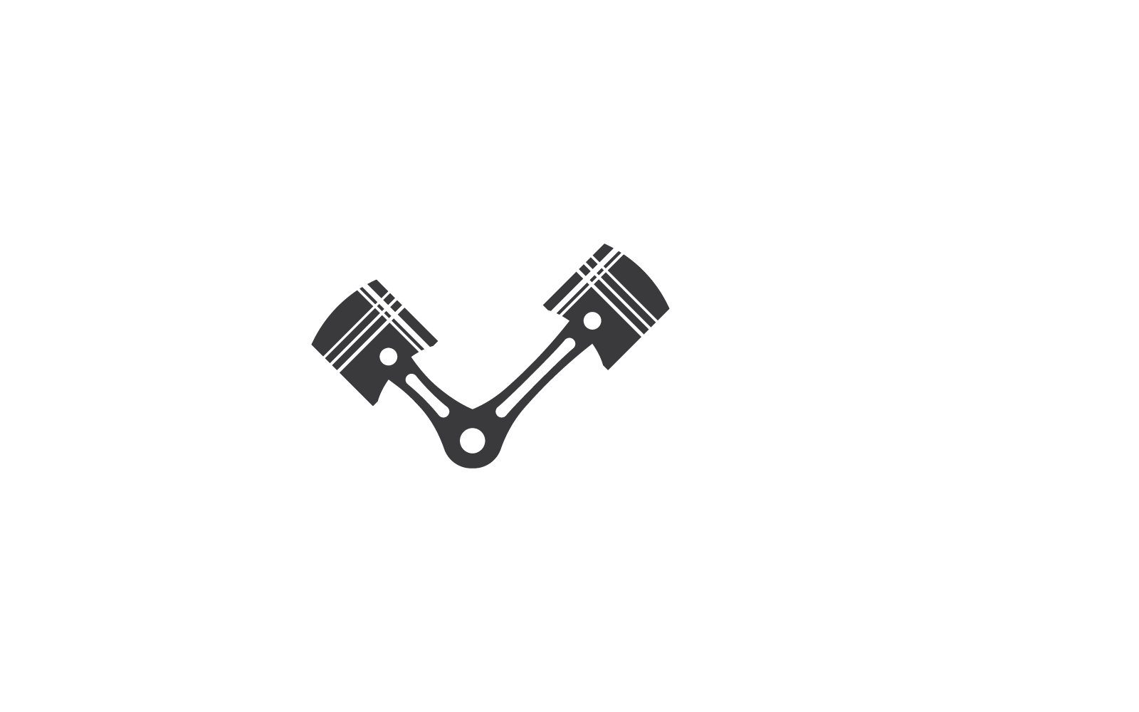Projekt szablonu logo wektora serwisu samochodowego tłoka