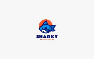 Shark Simple Mascot Logo 5