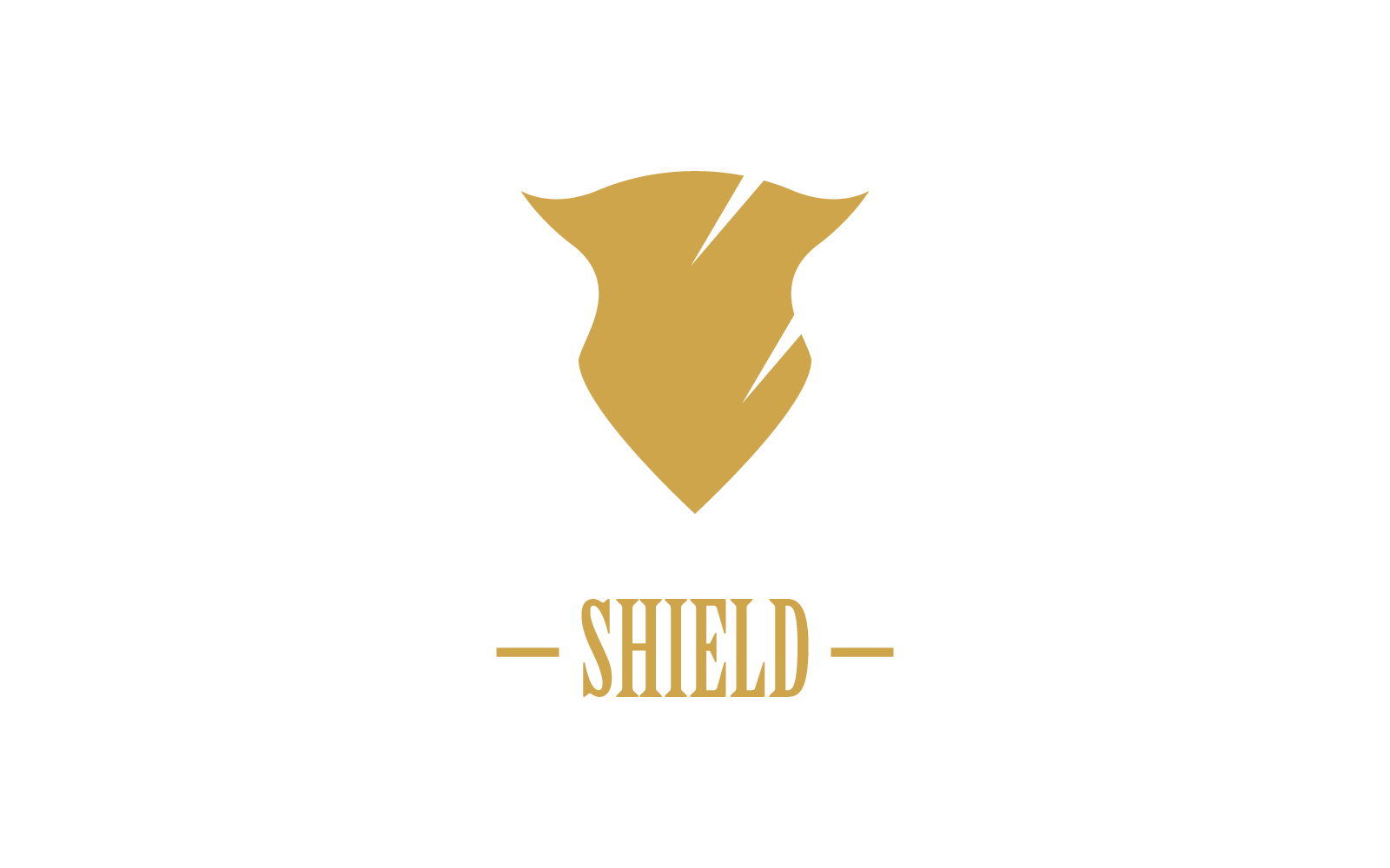 Shield illustration logo template vector design