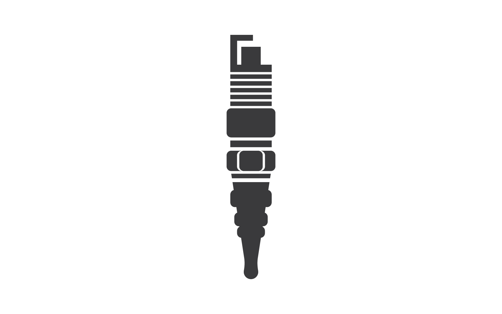 Spark plug illustration logo flat design template