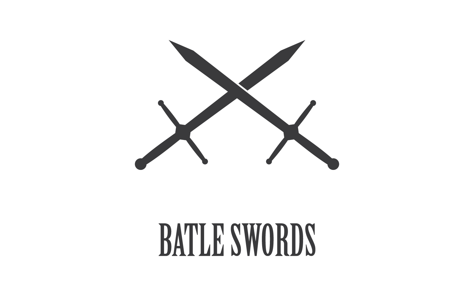 Sword illustration logo vector flat design Logo Template