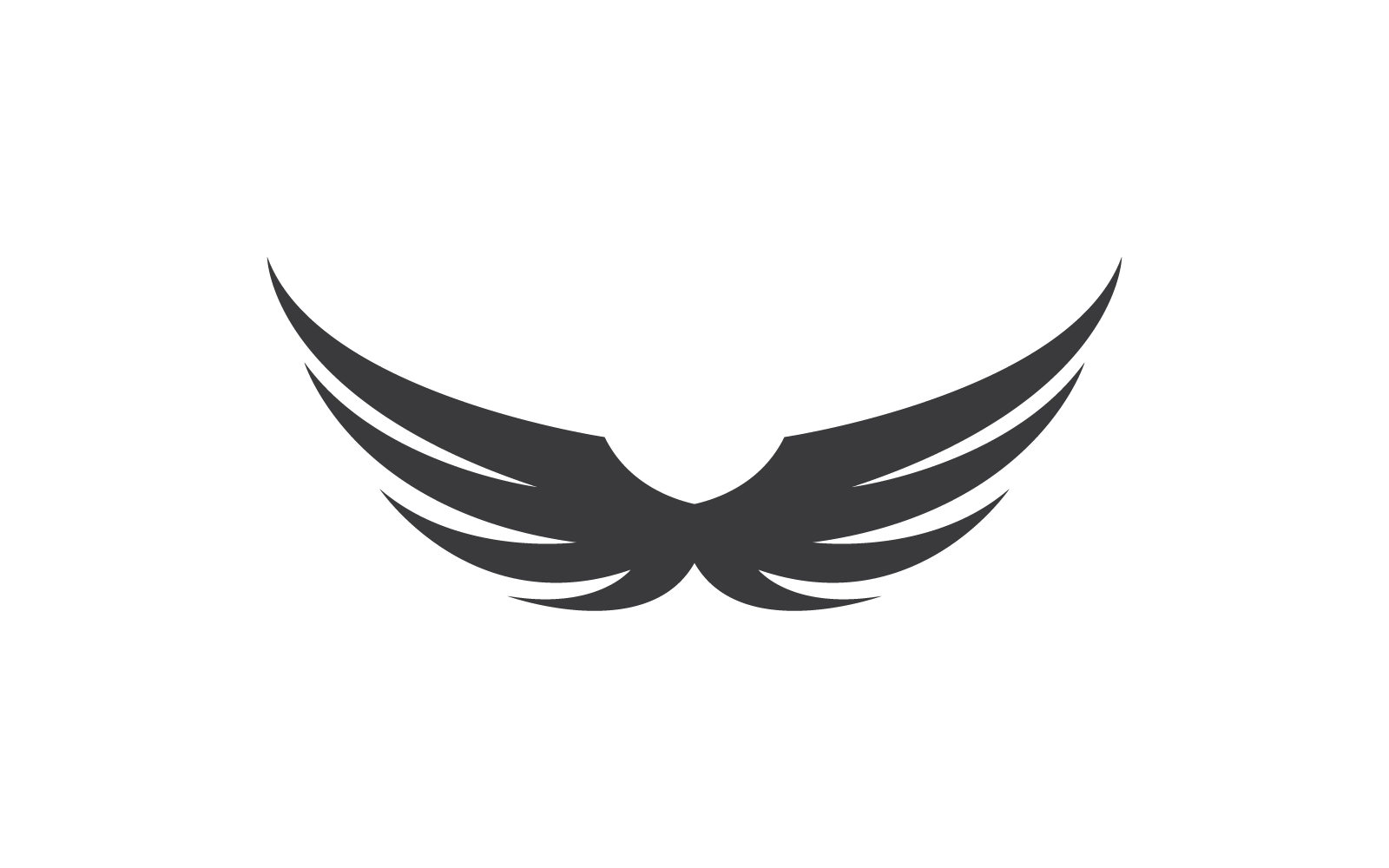 Wing illustration logo flat design Logo Template