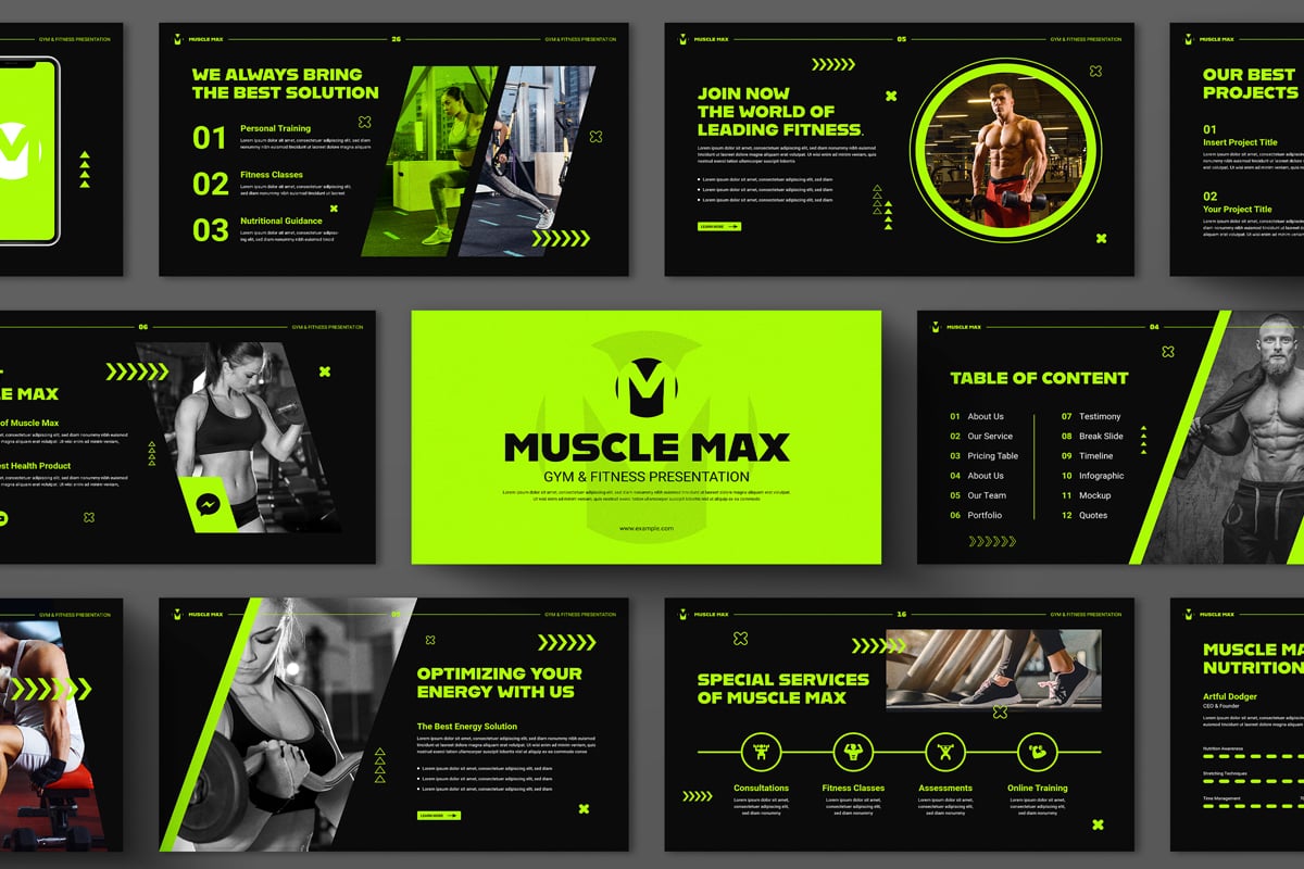 Template #383006 Presentation Fitness Webdesign Template - Logo template Preview