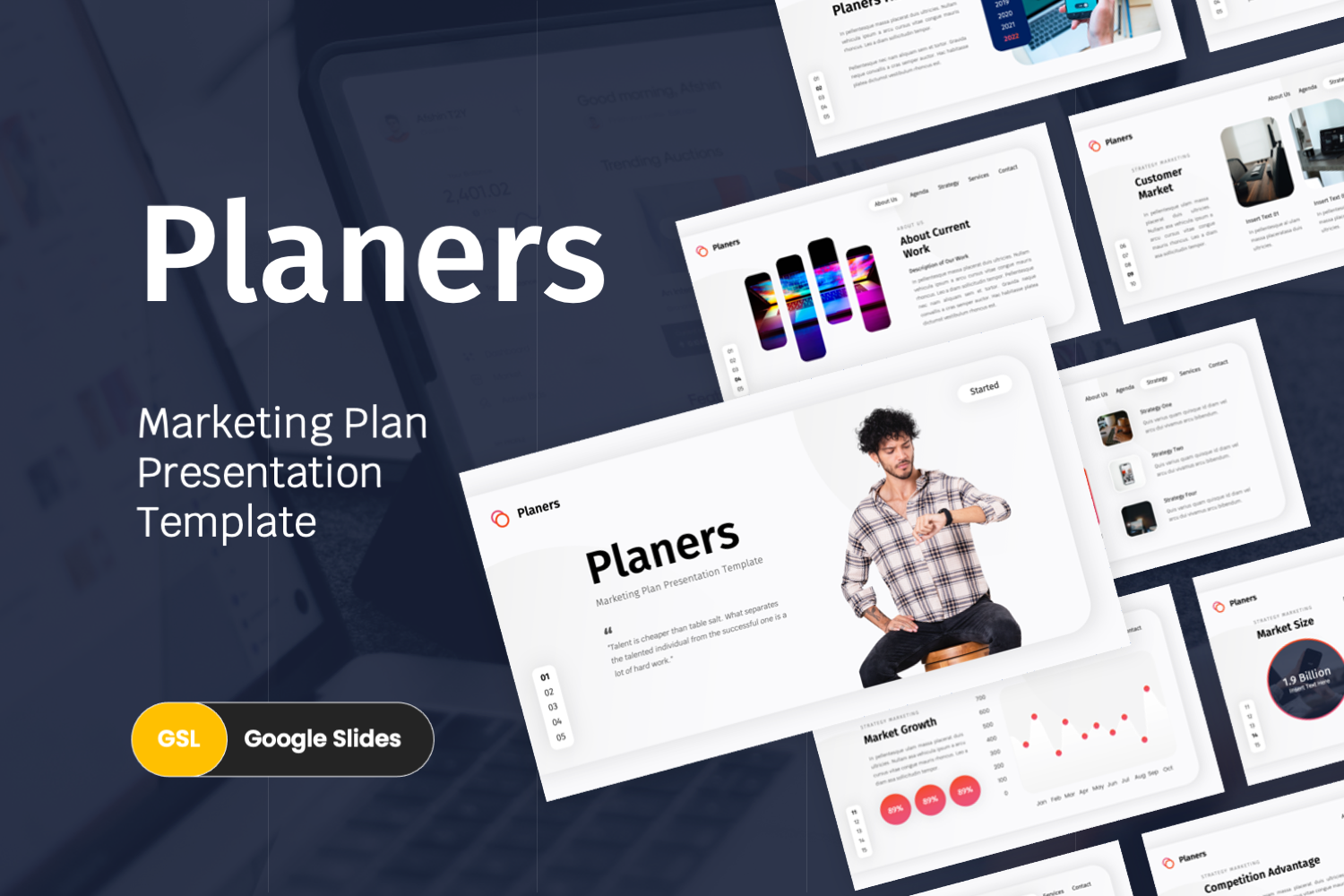 Planers Marketing Plan Google Slides Template
