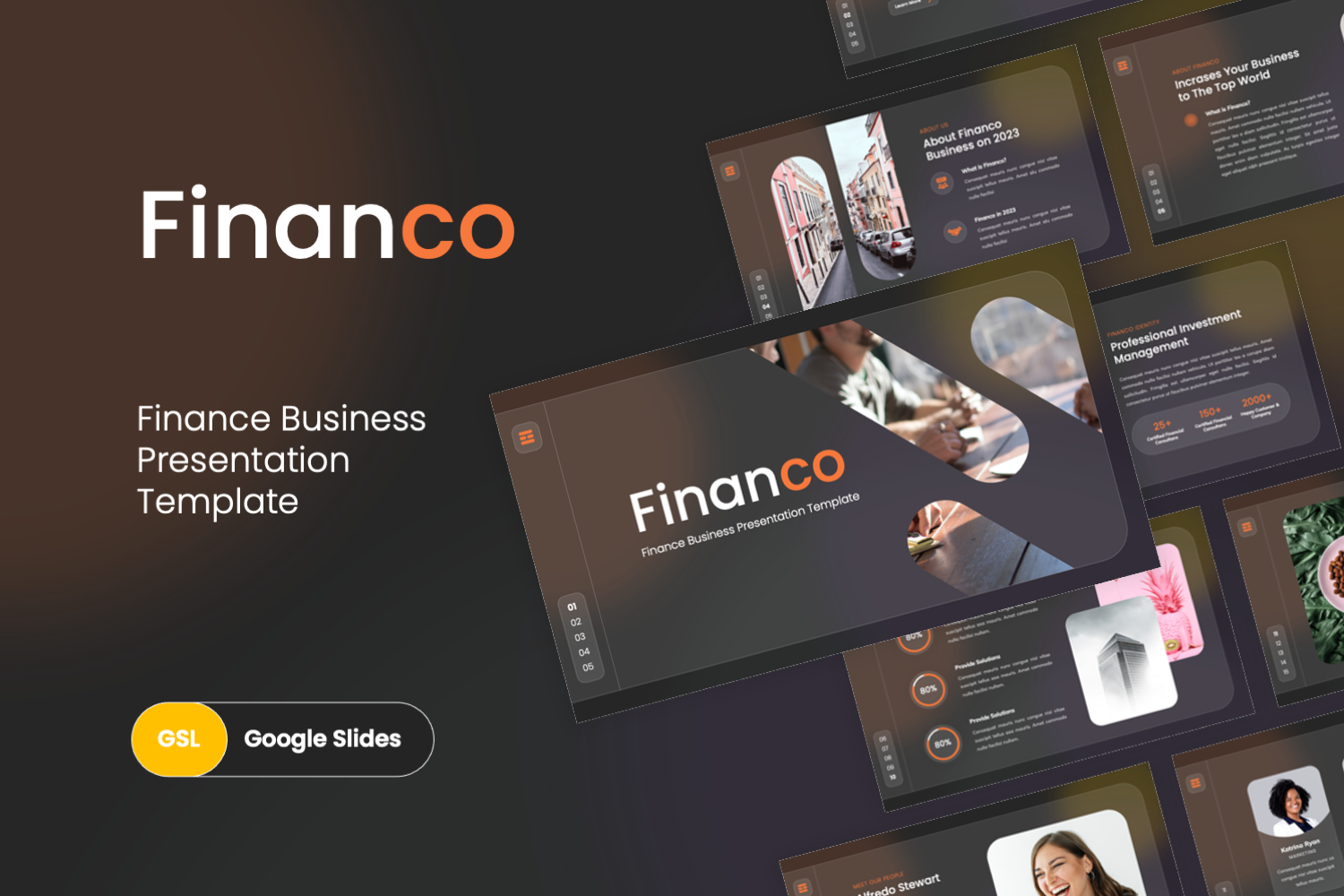 Financo - Finance Pitch Deck Google Slides Template