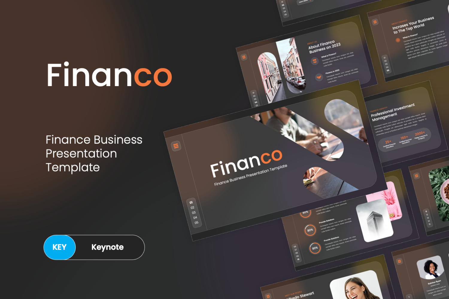 Financo - Finance Pitch Deck Keynote Template