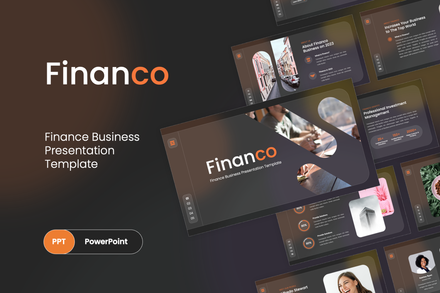 Financo - Finance Pitch Deck PowerPoint Template