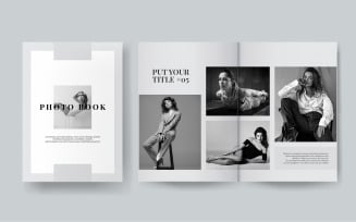 Black and White Photo Book Template