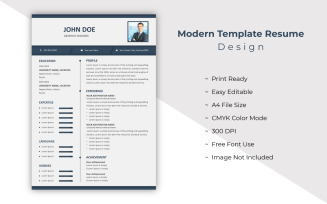 Clean & Custom Resume Template Design