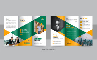 Company trifold brochure, Modern Business Trifold Brochure template design layout