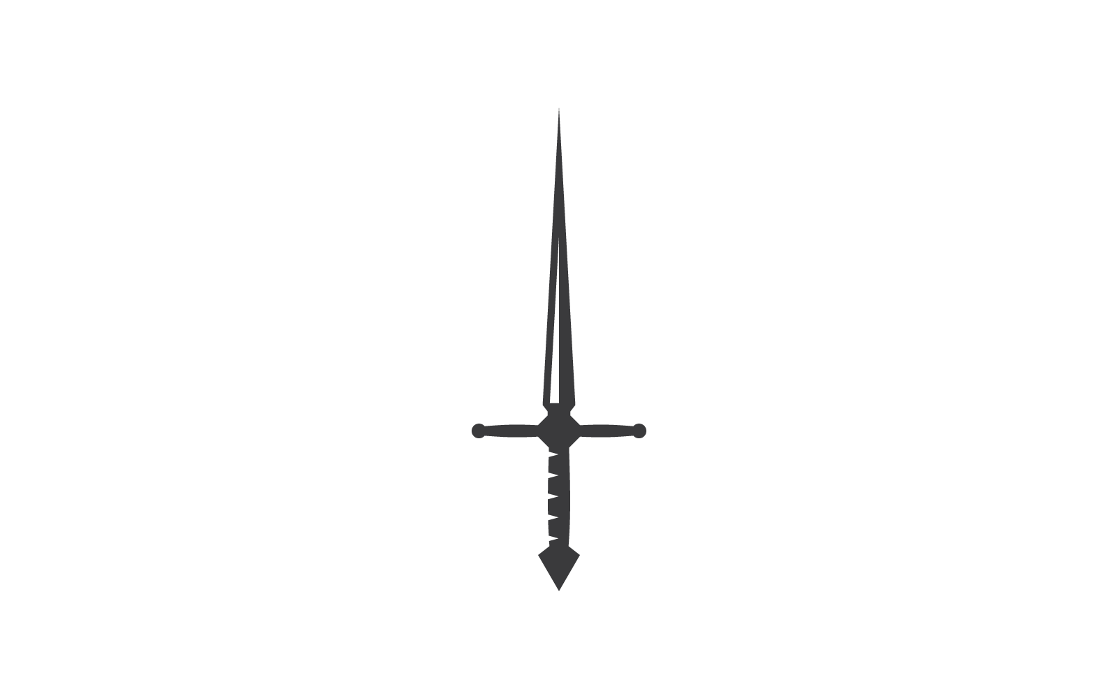 Disegno vettoriale del logo dell'illustrazione della spada