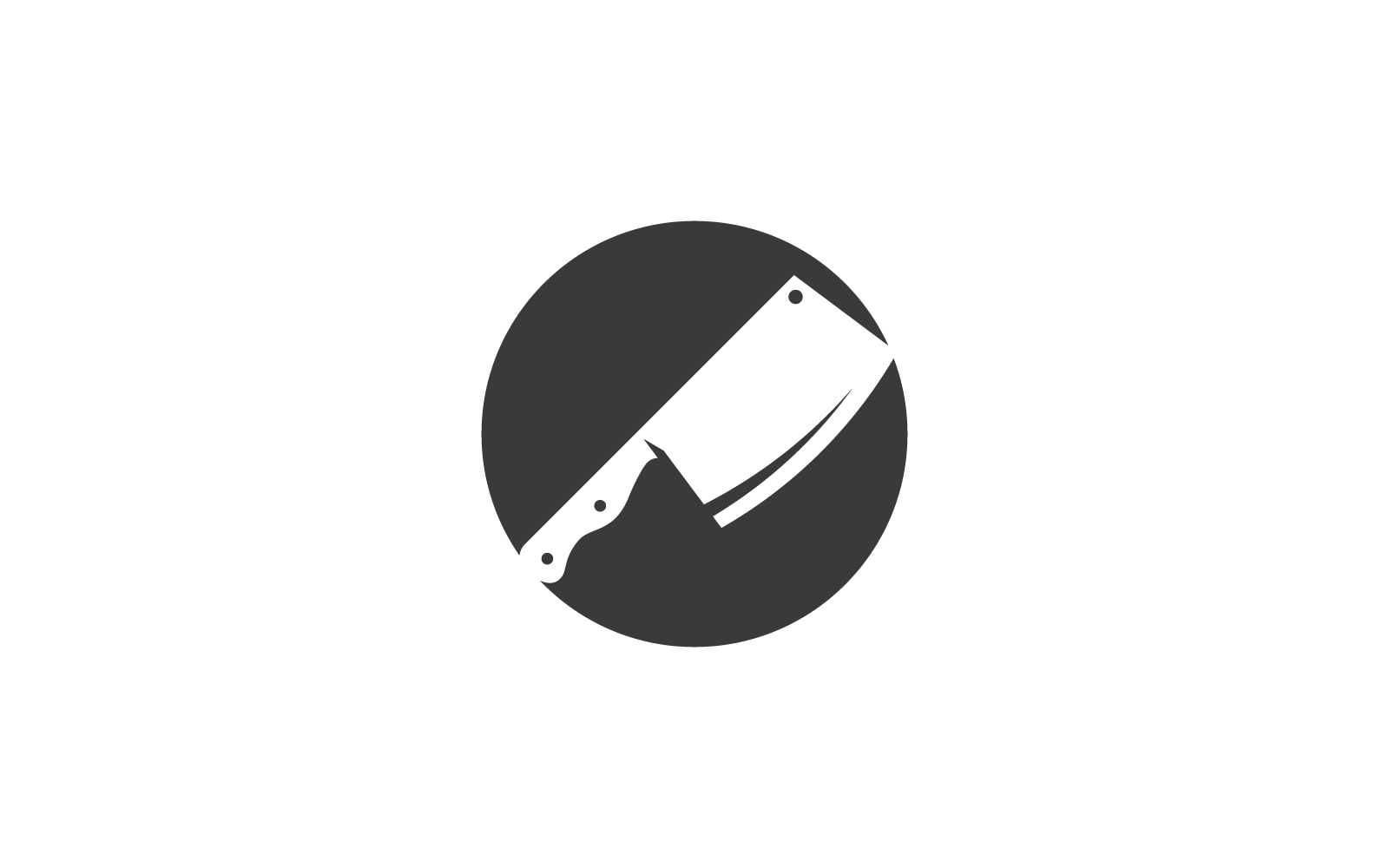 Diseño de ilustración del logotipo del chef de cocina con cuchillo