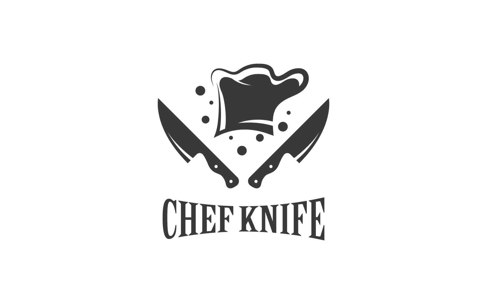 Diseño de vector de ilustración de chef de cocina con cuchillo